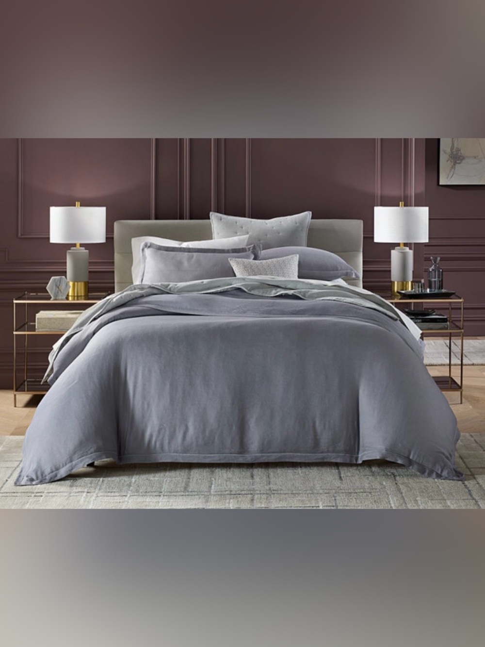 Hotel Collection Linen/Modal Blend 3-Pc. Comforter Set, Full/Queen
